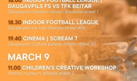 Events in Daugavpils from March 6 to March 12