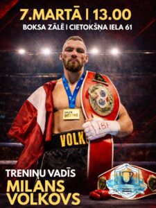 Atklātā boksa nodarbība kopā ar IBF čempionu Milanu Volkovu