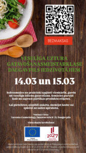 Daugavpilī notiks bezmaksas veselīga uztura meistarklases