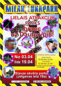 Karuseļi un atrakciju parks “Milan Lunapark” Daugavpilī