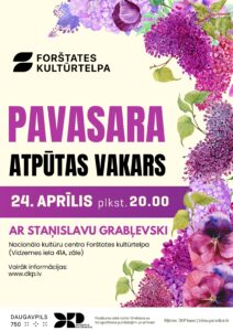 Atpūtas vakars “SVEČU GAISMĀ” ar Staņislavu Grabļevski Forštates kultūrtelpā