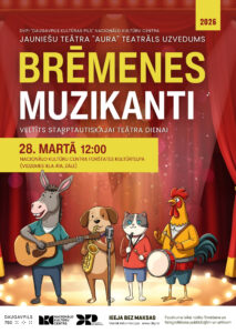 Muzikāla izrāde “Brēmenes muzikanti” Forštates kultūrtelpā