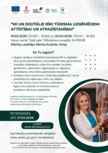 Apmācības tūrisma jomas uzņēmējiem “MI un digitālie rīki tūrisma uzņēmējiem: attīstībai un atpazīstamībai”
