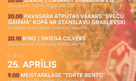 Pasākumi Daugavpilī 24.04.-30.04.2026.