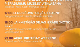 Pasākumi Daugavpilī 10.04.-16.04.2026.