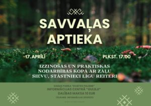 Izzinošās nodarbības “Savvaļas aptieka”