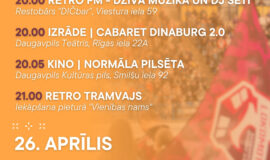 Pasākumi Daugavpilī 24.04.-30.04.2026.