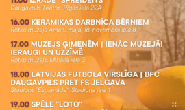 Pasākumi Daugavpilī 10.04.-16.04.2026.
