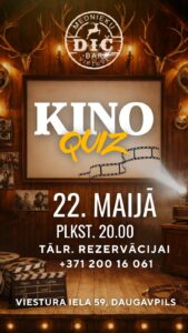 Pasākums “Kino Quiz” restobārā “DIČ BAR”