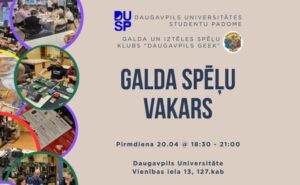 “Daugavpils Geek” aicina uz bezmaksas galda spēļu vakaru
