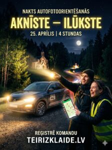 nakts autofotoorientēšanās “Aknīste – Ilūkste”