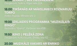 Pasākumi Daugavpilī 22.05.-28.05.2026.