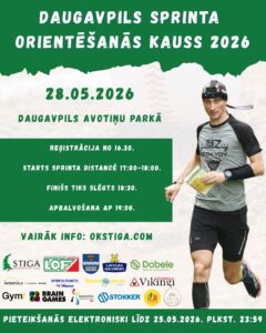 DAUGAVPILS ATKLĀTAIS SPRINTA ORIENTĒŠANĀS KAUSS 2026