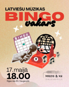 LATVIEŠU MŪZIKAS BINGO VAKARS