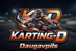 Go‑kart rides at the “Blāzma” karting track in Daugavpils
