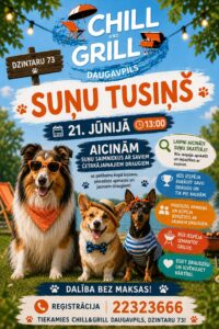 Suņu ballīte kempingā “Chill&Grill”