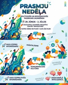 “Prasmju nedēļa” Jauniešu iniciatīvu centrā “Navigators”