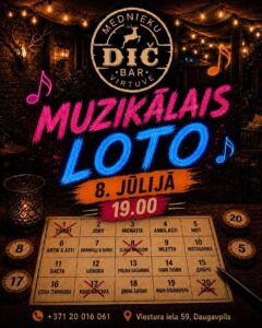 Pasākums “Muzikālais loto” restobārā “DIČ BAR”