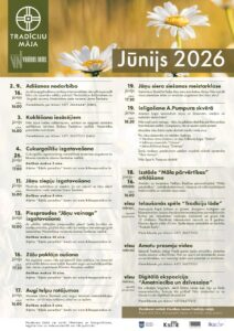 Pasākumi Tradīciju mājā 2026. gada jūnijā