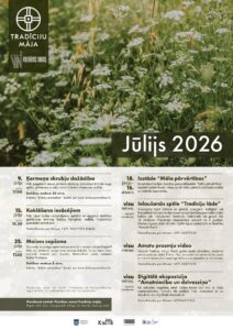 Pasākumi Tradīciju mājā 2026. gada jūlijā