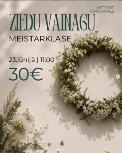 Ziedu vainagu meistarklase mākslas studijā “Astttartt”