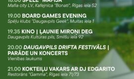 Pasākumi Daugavpilī 10.07.-16.07.2026.