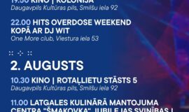 Pasākumi Daugavpilī 31.07.-06.08.2026.