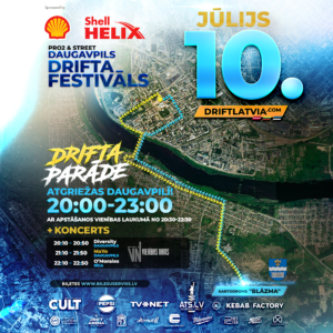 Drifta festivāla atklāšanas parāde un koncertvakars Vienības laukumā