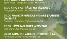 Pasākumi Daugavpilī 21.08.-27.08.2026.