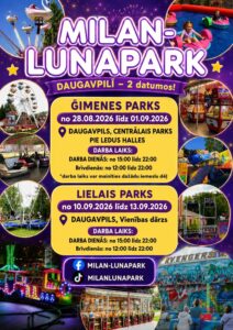 Karuseļi un atrakciju parks “Milan Lunapark” Daugavpilī