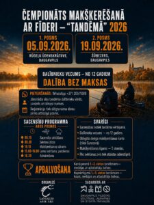 Čempionāts makšķerēšanā ar fīderi “Tandēmā 2026”