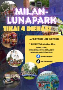 Karuseļi un atrakciju parks “Milan Lunapark” Daugavpilī