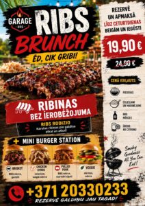 “Ribs Brunch” grilbārā “BBQ Garage”