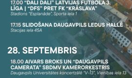 Pasākumi Daugavpilī 25.09.-01.10.2026.