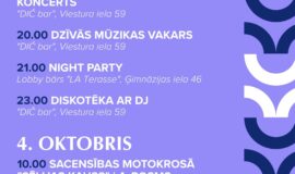 Pasākumi Daugavpilī 02.10.-08.10.2026.