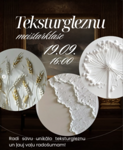 Meistarklase “Tekstūrglezna” mākslas studijā “Astttartt”