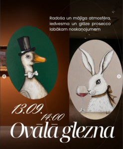 Meistarklase “Ovālā glezna” mākslas studijā “Astttartt”