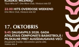 Pasākumi Daugavpilī 16.10.-22.10.2026.