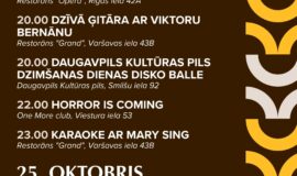 Pasākumi Daugavpilī 23.10.-29.10.2026.