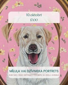 Meistarklase “Mīluļa vai dzīvnieka portrets” mākslas studijā “Astttartt”