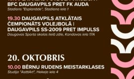Pasākumi Daugavpilī 16.10.-22.10.2026.