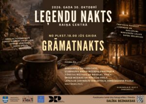 Leģendu nakts pasākums”GRĀMATNAKTS” Raiņa centrā