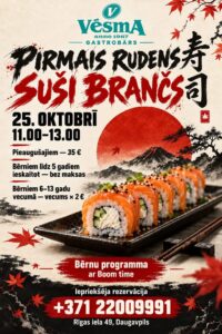 Suši brančs gastrobārā “Vēsma”