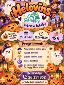 Halovīna ballīte bērniem izklaides telpā “SoHappy”