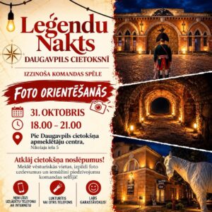Foto orientēšanās piedzīvojums Daugavpils cietoksnī “Leģendu nakts” laikā